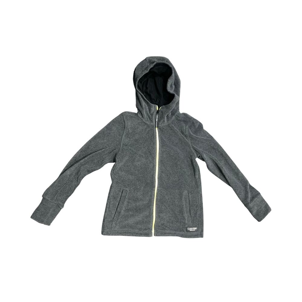 Calvin Klein Performance Fleece Hooded Zip up Mock Neck Jacket Size XS Athletic
